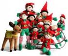 Onun ren geyiği ile Elfler aile